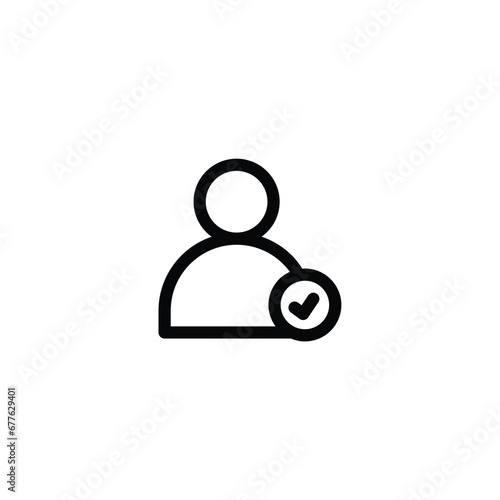  user acount with checkmark icon