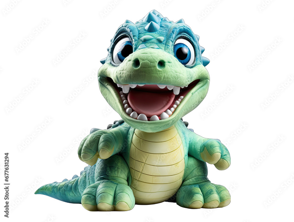 Cuddly Dinosaur Stuffed Toy with a Cheerful Expression Isolated on Transparent or White Background, PNG Cuddly Dinosaur Stuffed Toy with a Cheerful Expression Isolated on Transparent or White Background, PNG