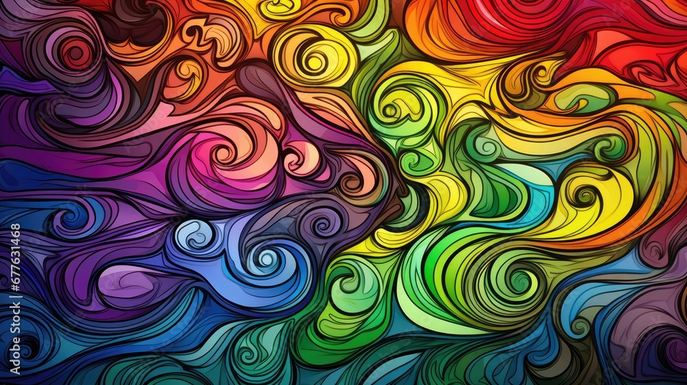  a multicolored abstract background with swirls and waves in the form of a rainbow - hued rainbow 