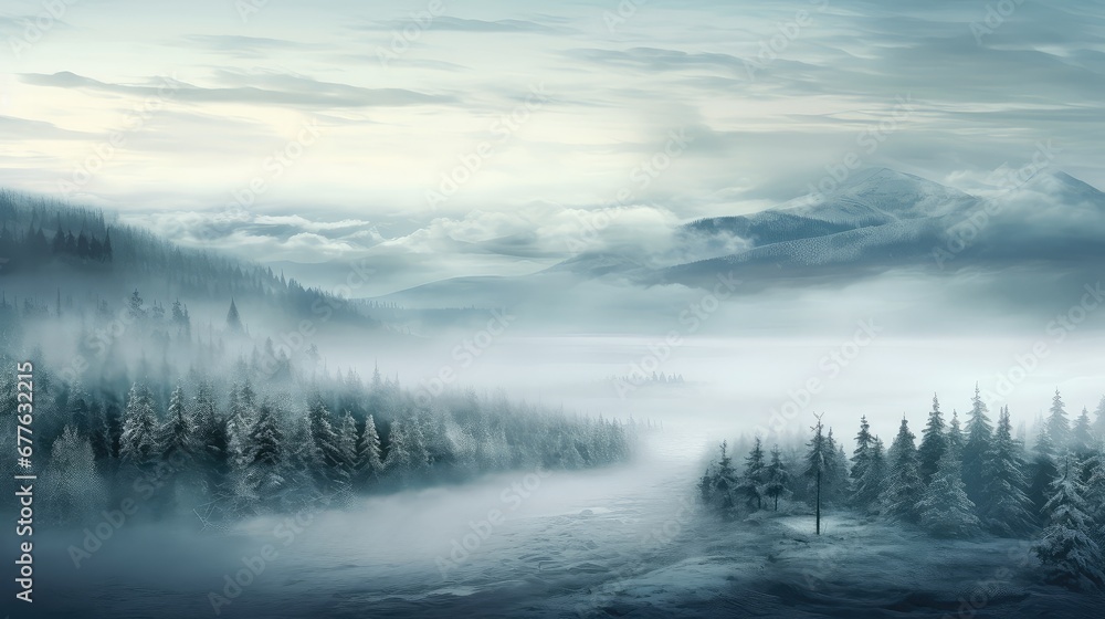 tree forest icy cloud foggy illustration weather outdoor, beautiful natural, sky travel tree forest icy cloud foggy