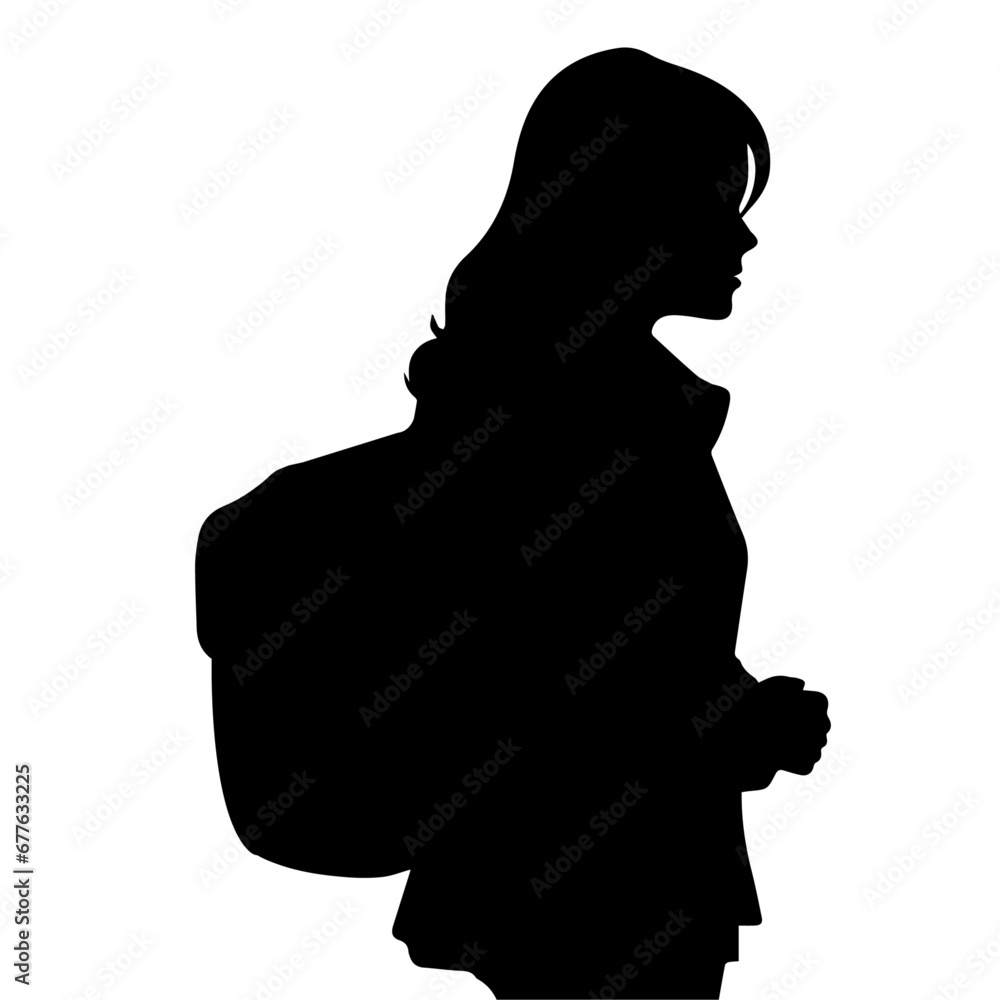 Women carrying bags vector silhouette illustration Women carrying bags vector silhouette illustration