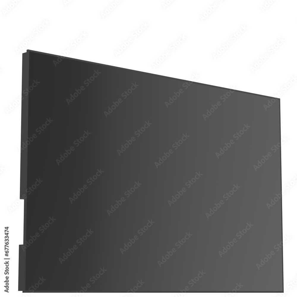 3D rendering illustration of a wall mounted flat TV mockup 3D rendering illustration of a wall mounted flat TV mockup