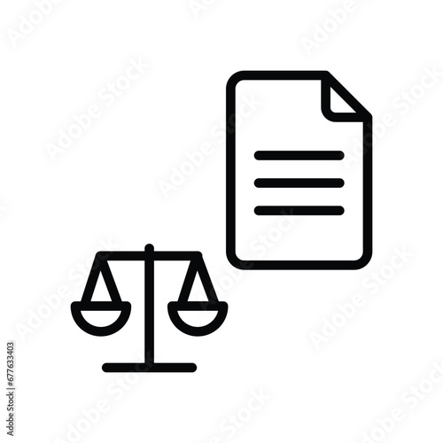 Principle Of Right icon isolate white background vector stock illustration.