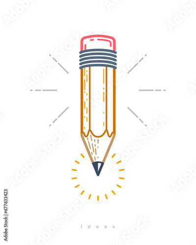 Pencil vector simple trendy...