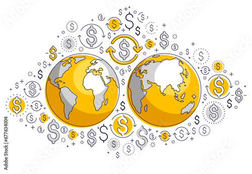 Global economy concept, pla...