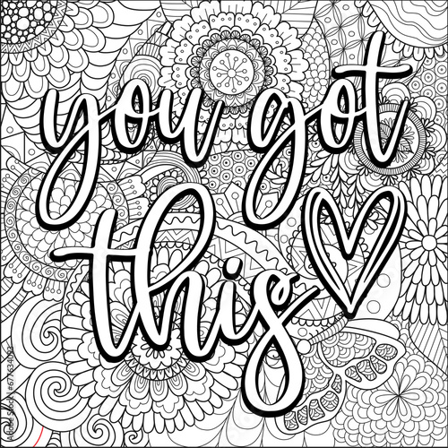 motivational quotes coloring pages design. yourself words coloring book pages design.  Adult Coloring page design, anxiety relief coloring book for adults.