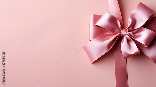 pink ribbon bow HD 8K wallpaper Stock Photographic Image  photo
