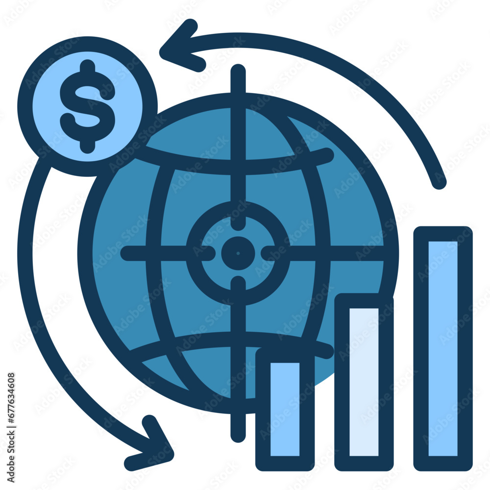 Business Impact Blue Icon Business Impact Blue Icon