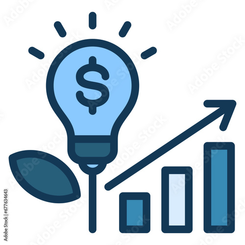 Investment Blue Icon