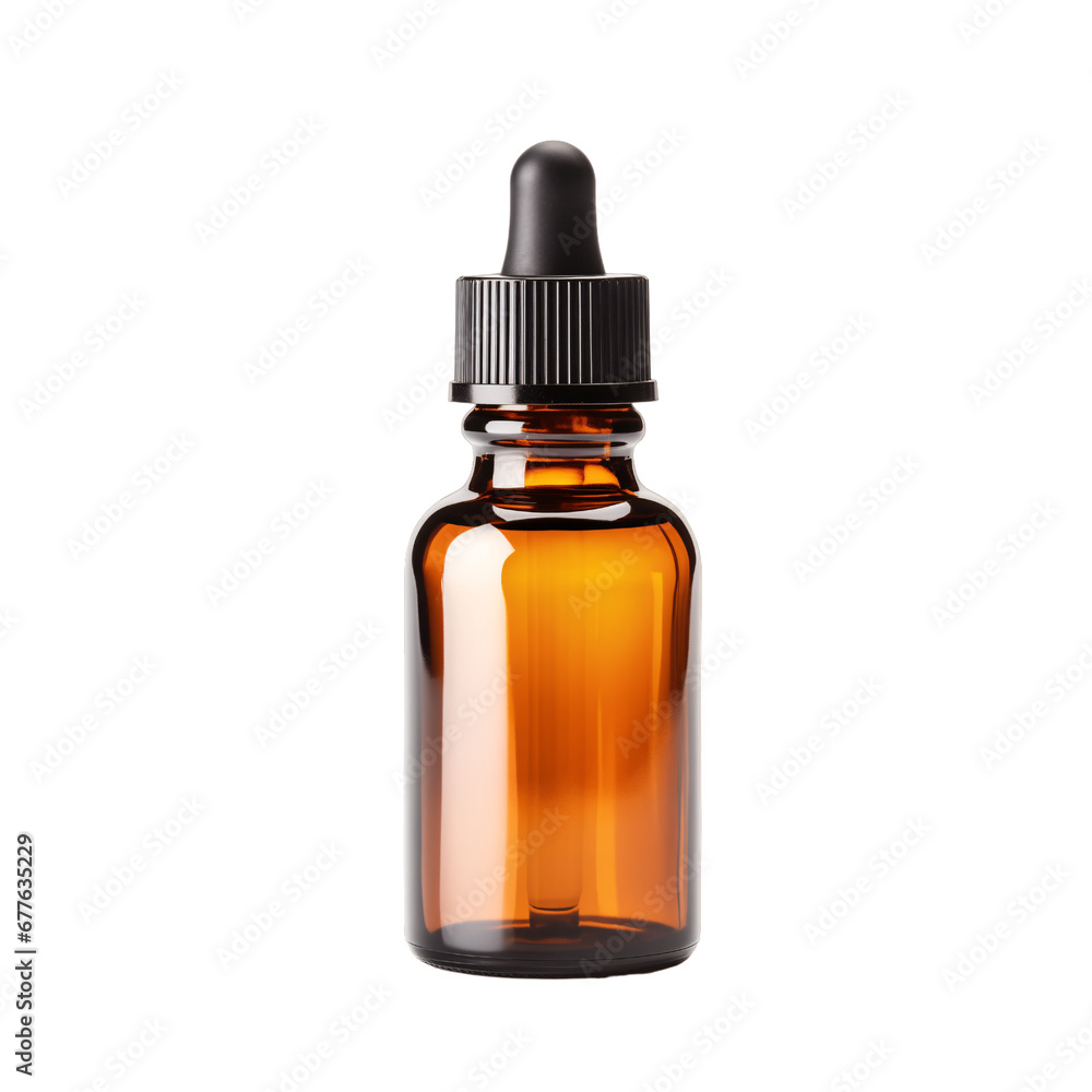 1oz amber dropper bottle mockup