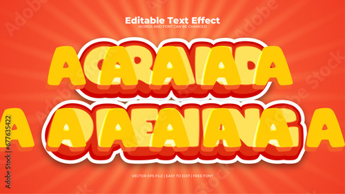 Red orange and yellow grand opening 3d editable text effect - font style