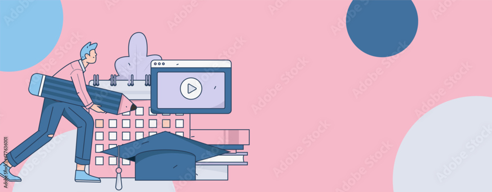 Education learning people flat vector concept hand drawn illustration
Education learning people flat vector concept hand drawn illustration