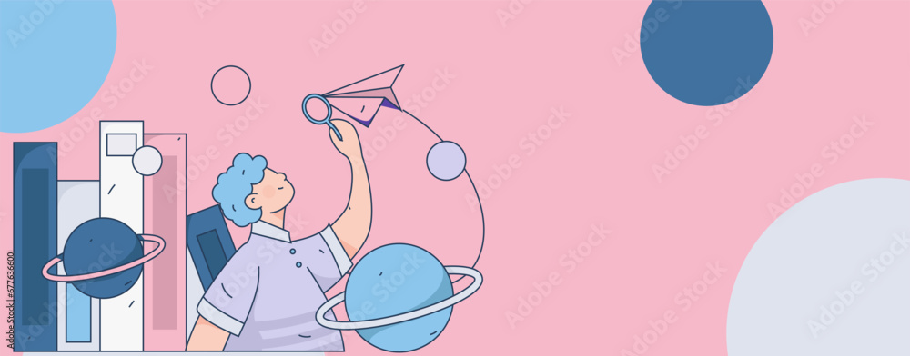 Education learning people flat vector concept hand drawn illustration
Education learning people flat vector concept hand drawn illustration