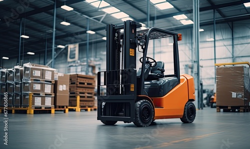 An Efficient Forklift Maneuvering Through a Busy Warehouse © uhdenis