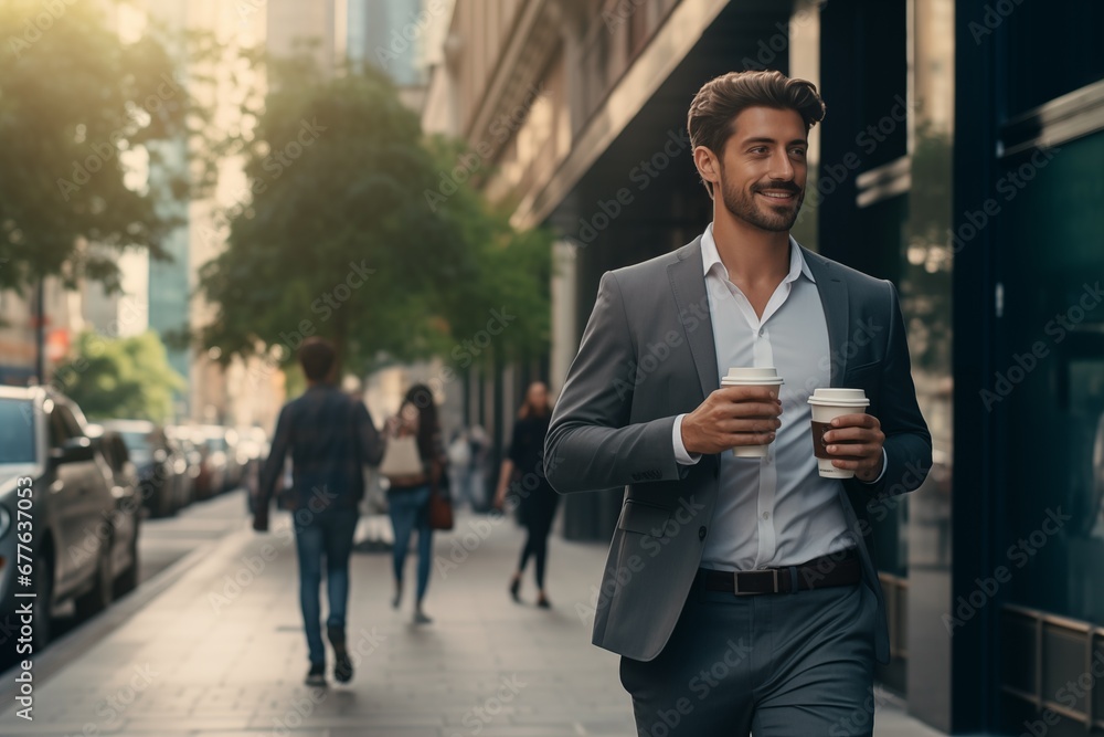 Handsome young man holding a cup of coffee. Handsome young man holding a cup of coffee.
