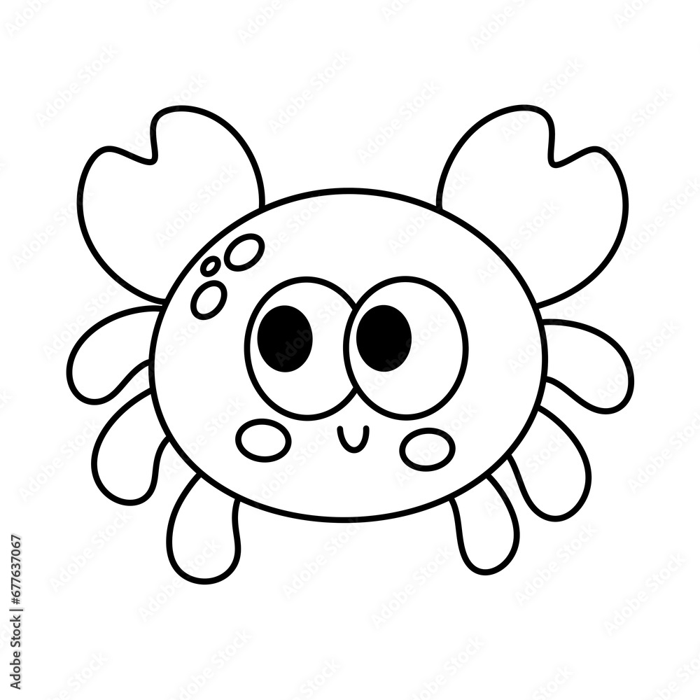 crab cartoon line icon. crab cartoon line icon.