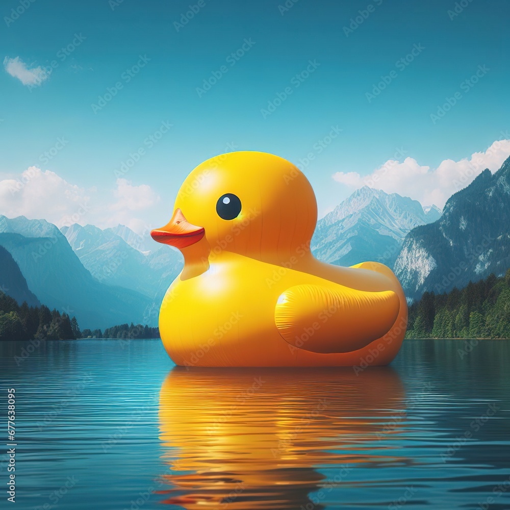 yellow rubber duck on water yellow rubber duck on water