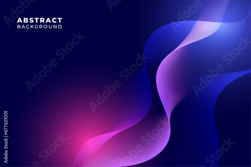 Modern purple violet wavy gradient lines motion digital technology abstract vector background