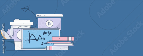 Education learning people flat vector concept hand drawn illustration
