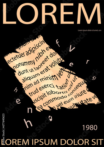 Poster about poetry. Freedom of speech book writer's day. Vintage paper design. Concept book banner background. Vector design.