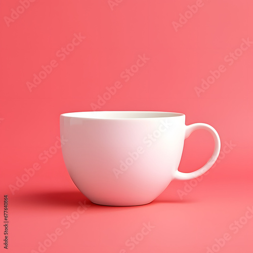 Simple cup on a colored background, Generative AI