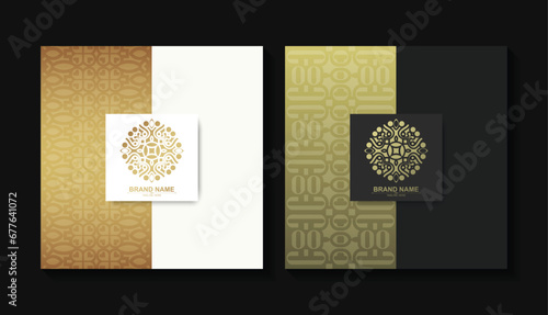 elegant gold pattern card design