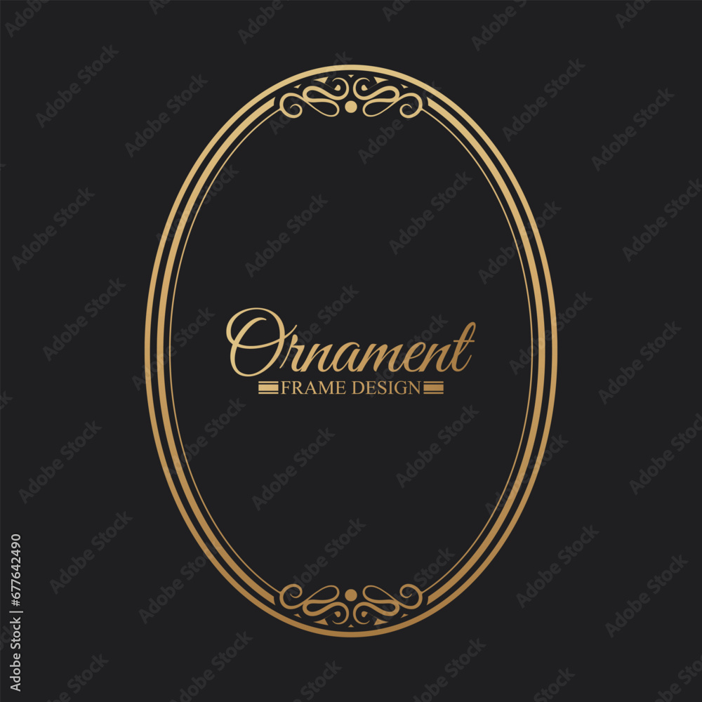 Elegant decorative frame design background Elegant decorative frame design background