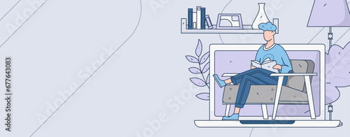 Education learning people flat vector concept hand drawn illustration
