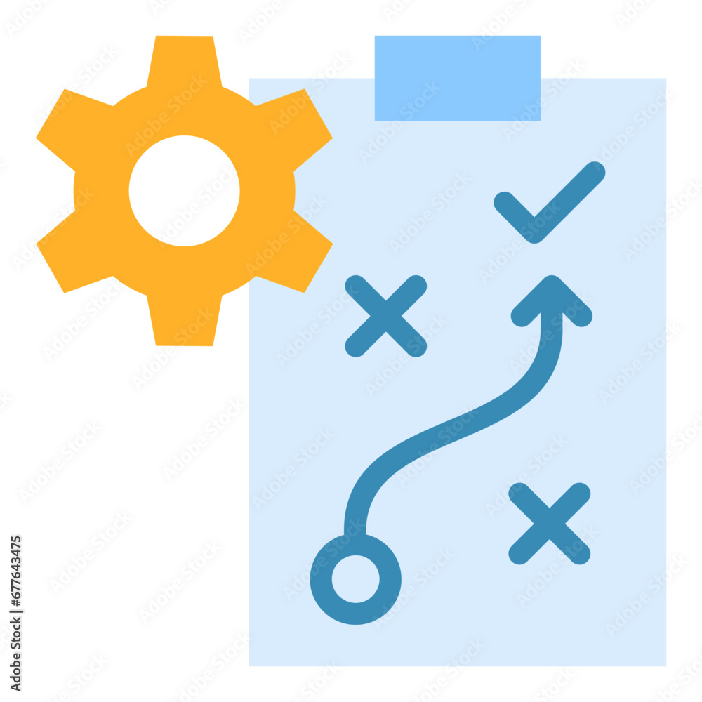 Obraz premium Strategy Flat Icon