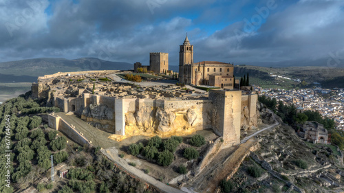 vista aérea de la fortaleza de la Mota en el municipio de Alcalá la Real, Andalucía