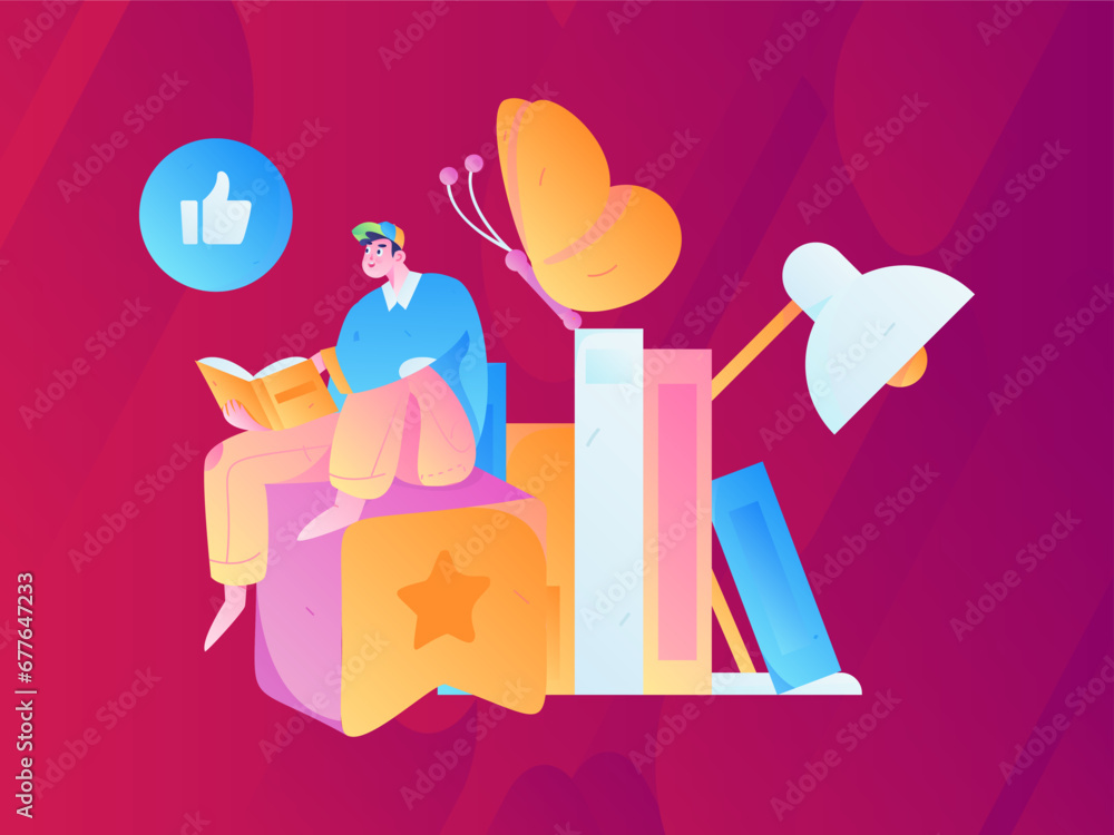 Education learning people flat vector concept hand drawn illustration
Education learning people flat vector concept hand drawn illustration