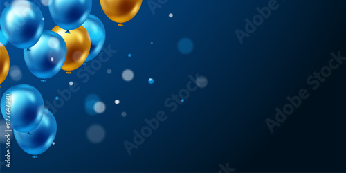 elegant blue balloon background For decorating festive events Vector illustration