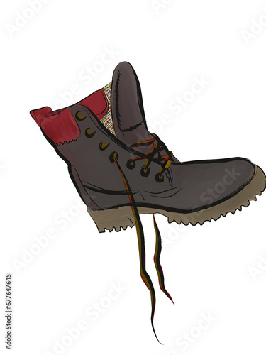 Wanderschuh Illustration