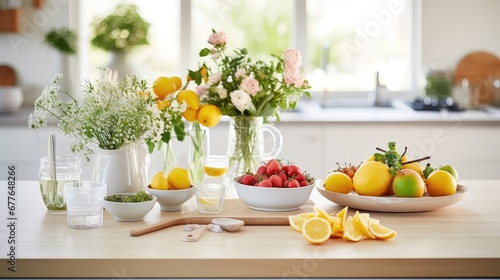 background fresh bright table table illustration airy food, breakfast wooden, coffee fruit background fresh bright table table