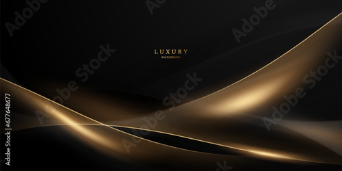 Black background with a luxurious gold effect. Vector illustration