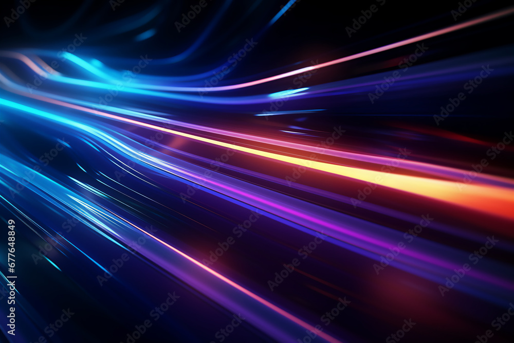 Abstract background with smooth lines of blue-violet and pink colors.