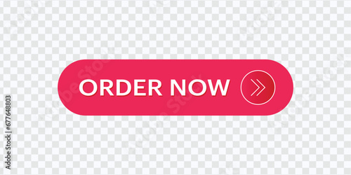 Order Now text web button set. Modern and stylish design for online shopping websites and e-commerce. Vector illustration.