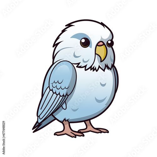 blue parrot on white background