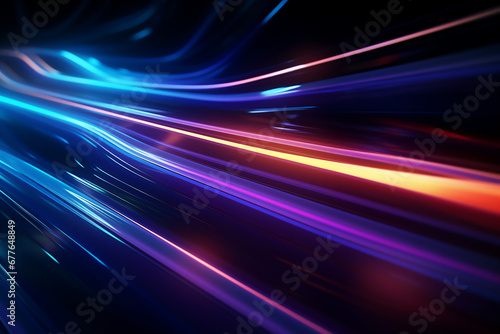 Abstract background with smooth lines of blue-violet and pink colors.
