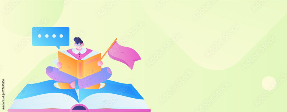 Education learning people flat vector concept hand drawn illustration
Education learning people flat vector concept hand drawn illustration