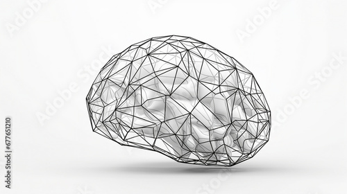 brain abstract wireframe monochrome complexity