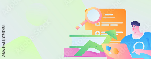 Education learning people flat vector concept hand drawn illustration
