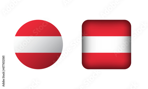 Flat Square and Circle Austria Flag Icons Free Download Flat Square and Circle Austria Flag Icons - GFXLoad