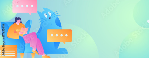 Education learning people flat vector concept hand drawn illustration
