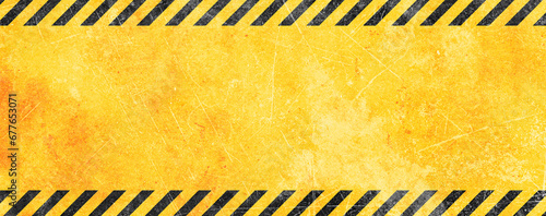 Grunge yellow and black diagonal stripes. black and yellow warning line striped background
