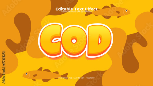 Brown and yellow COD 3d editable text effect - font style