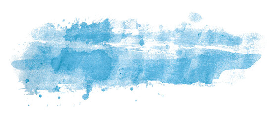 Light blue watercolor background. Artistic hand paint. Isolated on transparent background.