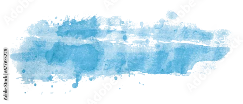 Panel kuchenny z motywem Light blue watercolor background. Artistic hand paint. Isolated on transparent background.