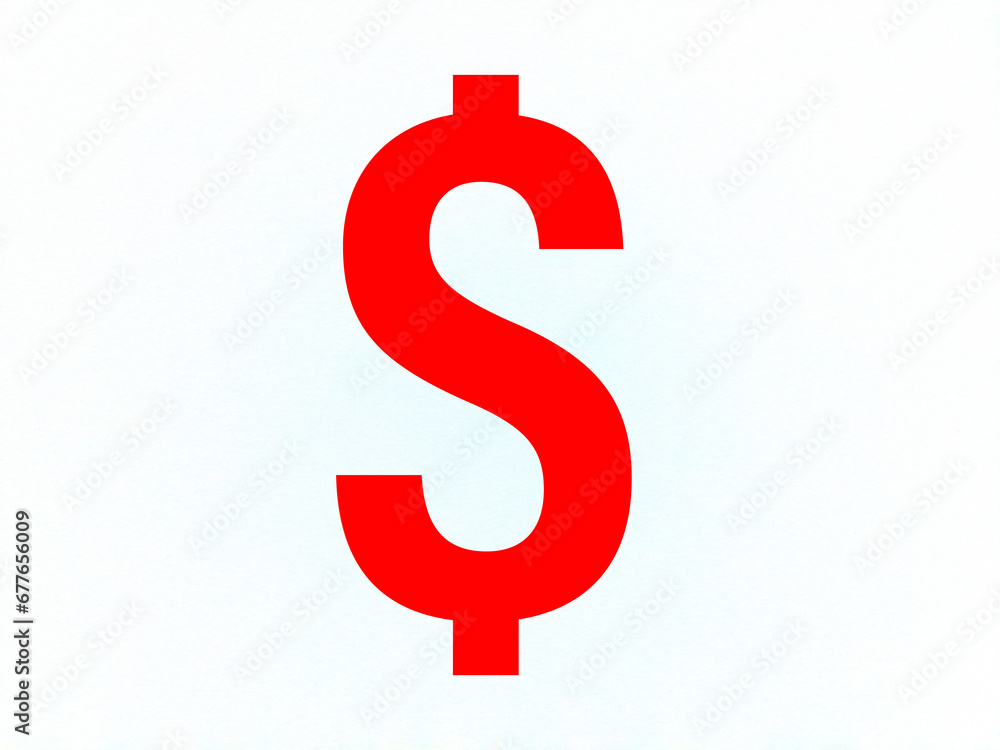 dollar sign on red background dollar sign on red background