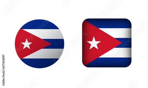 Free Download Flat Square and Circle Cuba Flag Icons - GFXLoad
